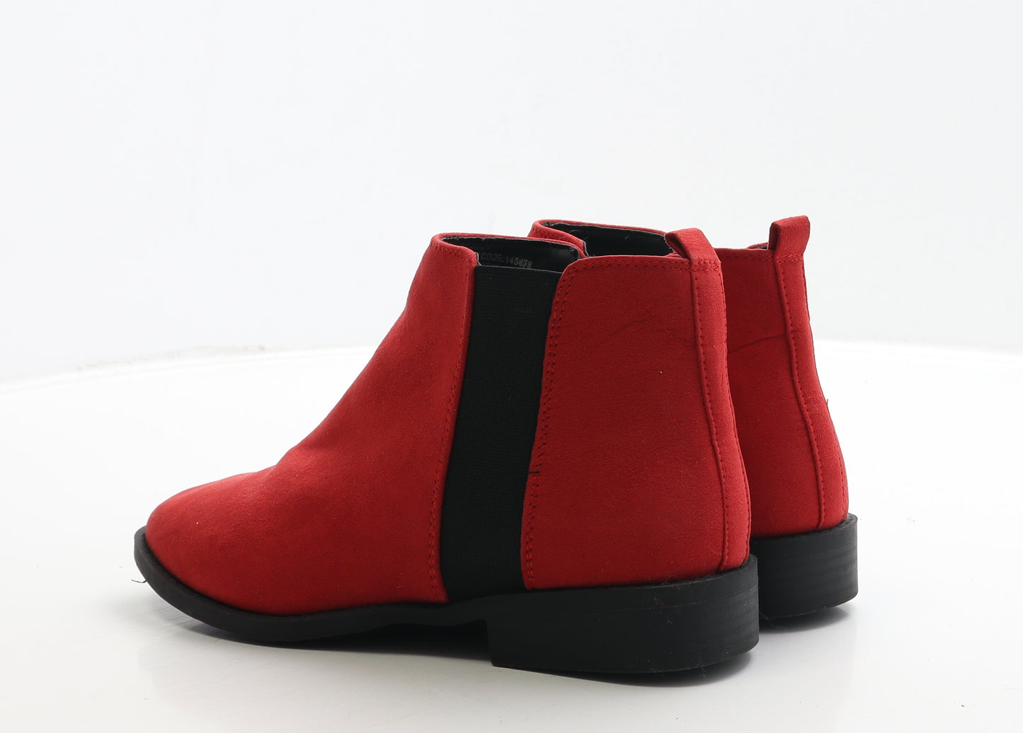 Primark Womens Red Suede Chelsea Boot UK 5 38