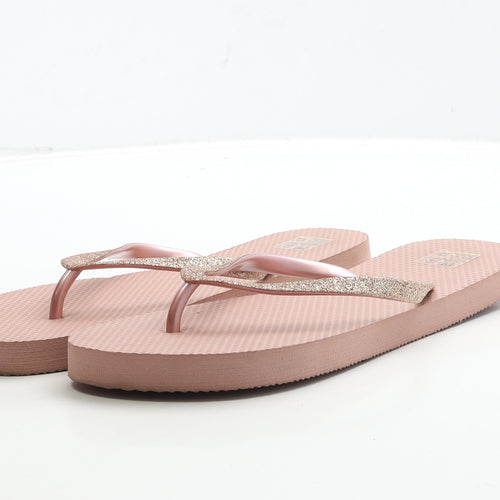 F&F Womens Pink Rubber Thong Sandal UK 5 38