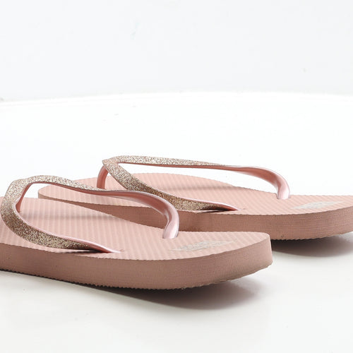 F&F Womens Pink Rubber Thong Sandal UK 5 38