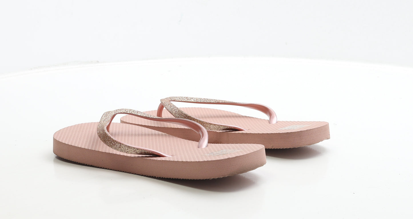 F&F Womens Pink Rubber Thong Sandal UK 5 38