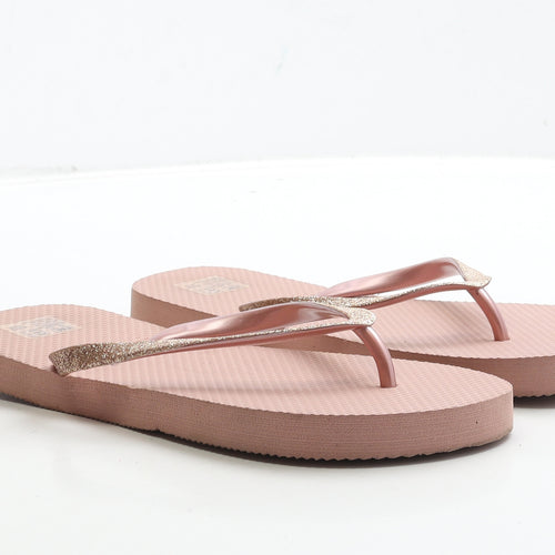 F&F Womens Pink Rubber Thong Sandal UK 5 38