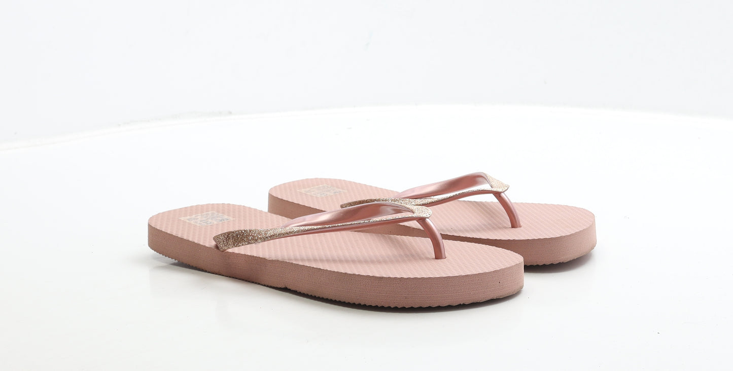 F&F Womens Pink Rubber Thong Sandal UK 5 38