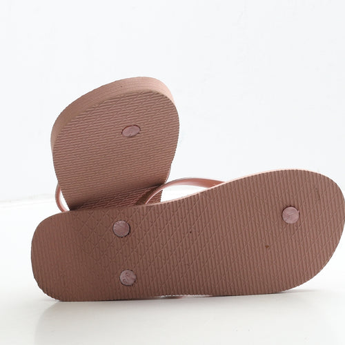 F&F Womens Pink Rubber Thong Sandal UK 5 38
