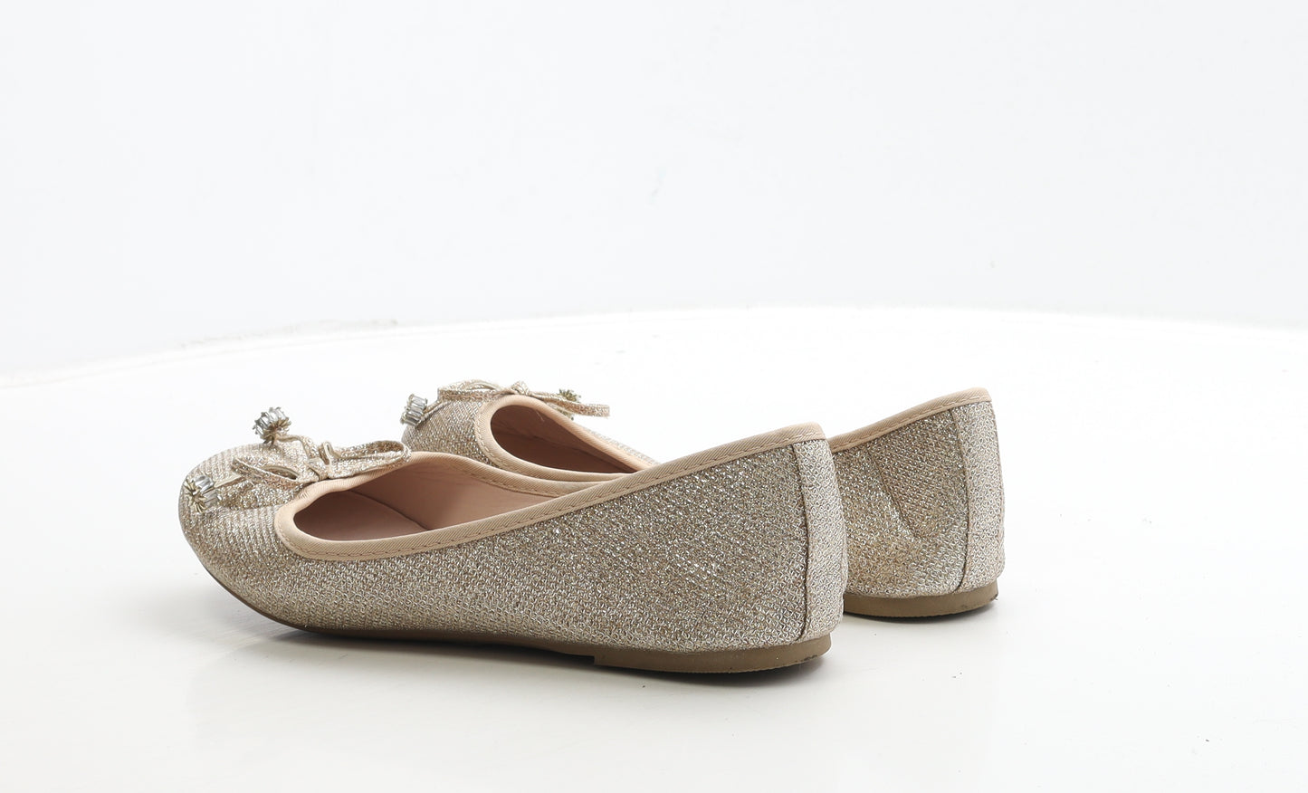 Primark Womens Gold Polyester Ballet Flat UK 6 39