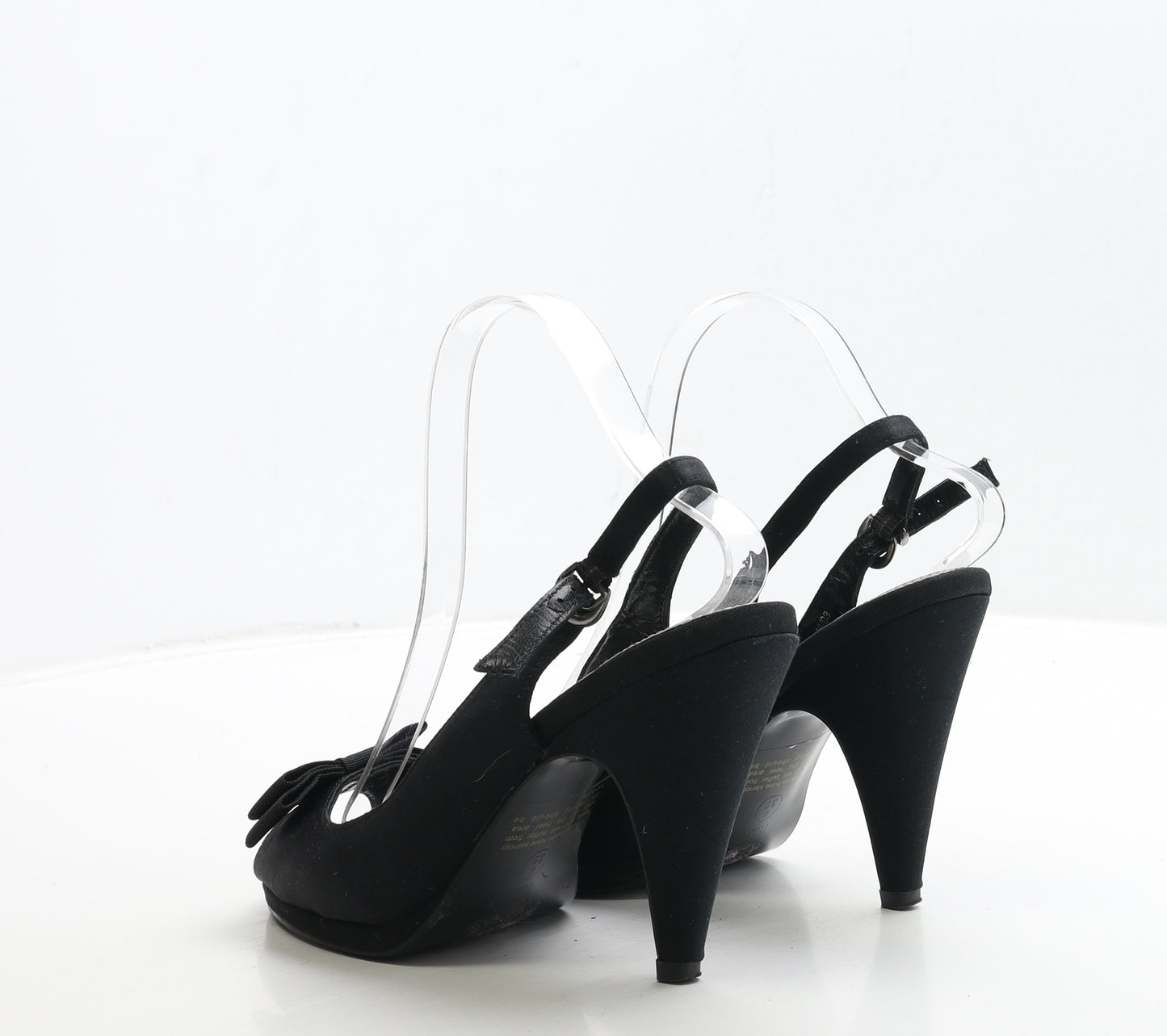 NEXT Womens Black Polyester Slingback Heel UK 6 39