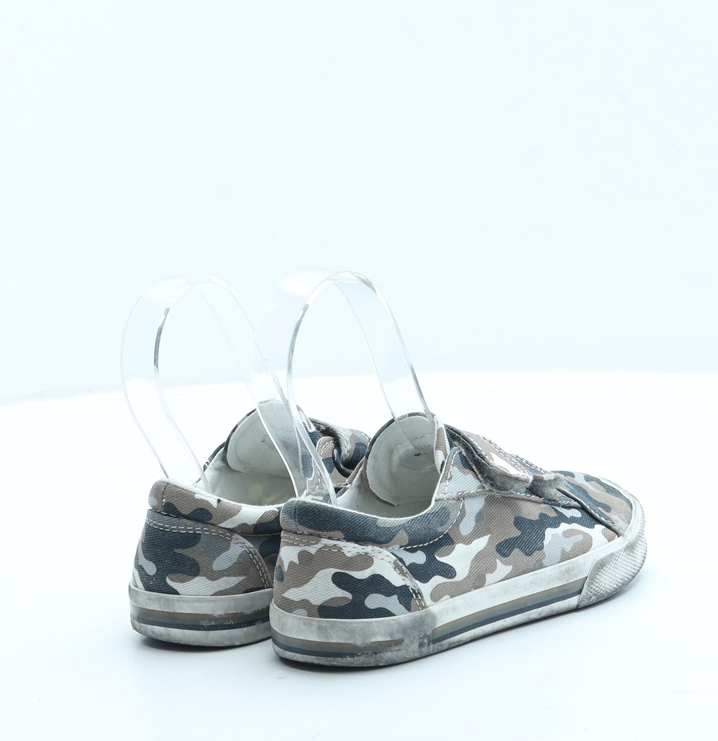 NEXT Boys Brown Camouflage Fabric Trainer UK 8.5
