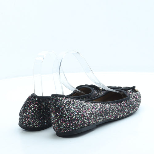 George Womens Black Polyester Ballet Flat UK 4 37