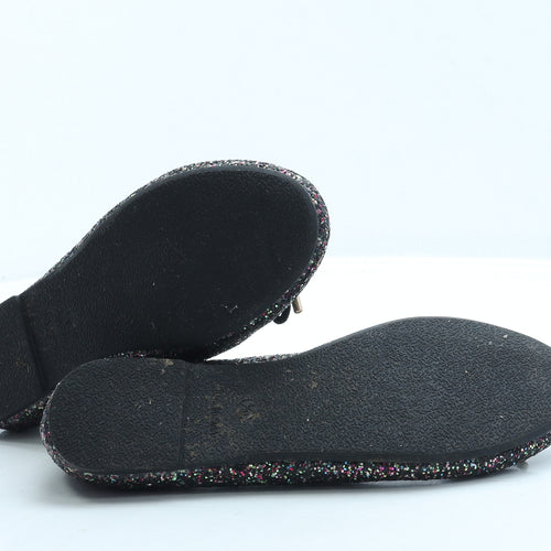 George Womens Black Polyester Ballet Flat UK 4 37