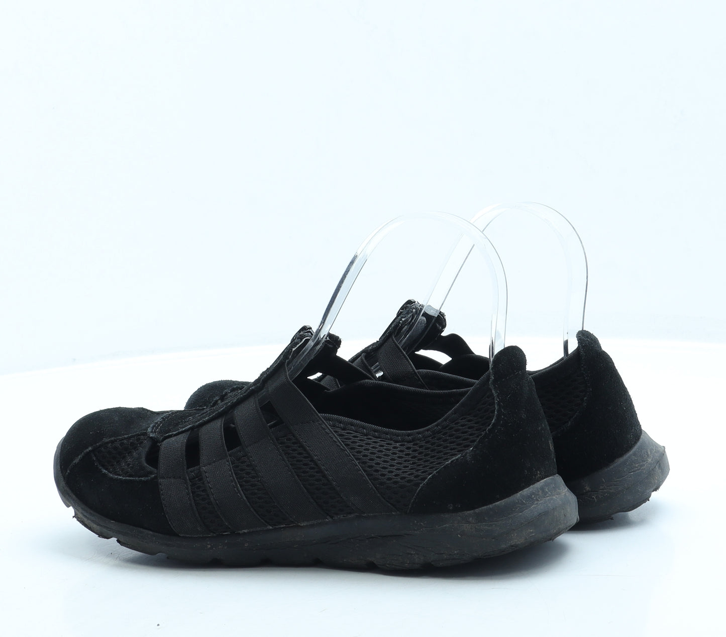 Pavers Womens Black Polyester Slip On Flat UK 5 38