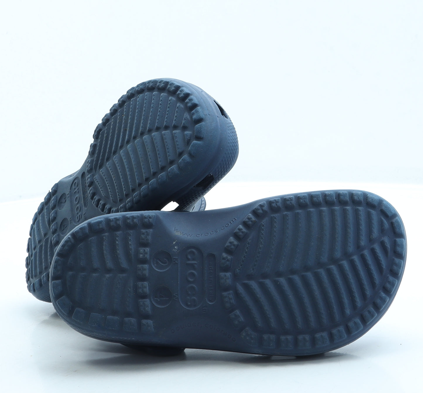 Crocs Boys Blue Rubber Clog Sandal UK 2