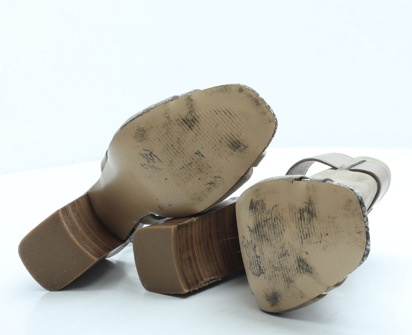 River Island Womens Beige Suede Slingback Heel UK 4 37