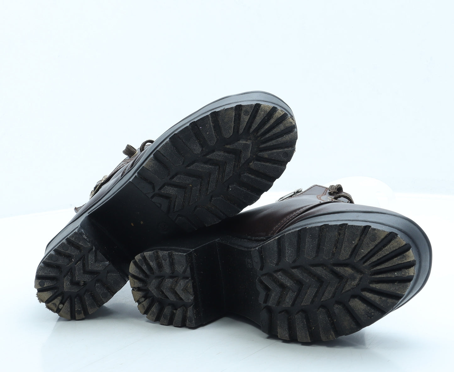 Preworn Womens Brown Leather Bootie Boot UK 6 39