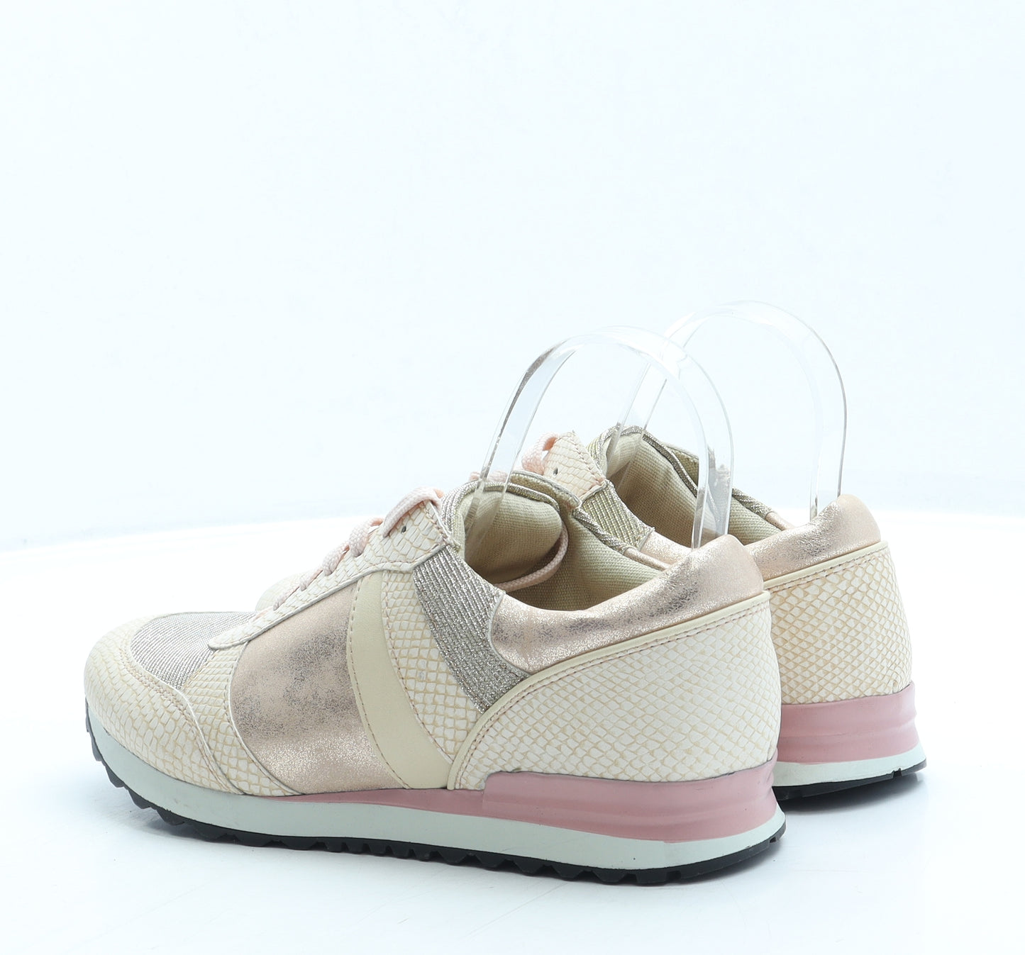 Poelman Womens Pink Polyester Trainer UK 5