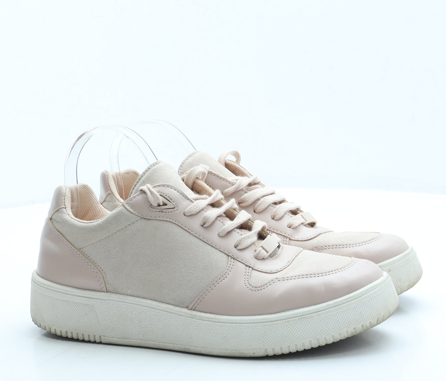 Schuh Womens Pink Polyester Trainer UK 7 40