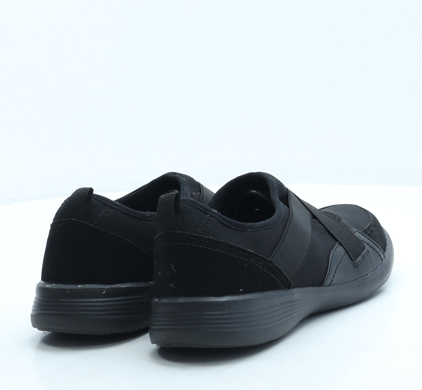 TU Womens Black Polyester Slip On Flat UK 6