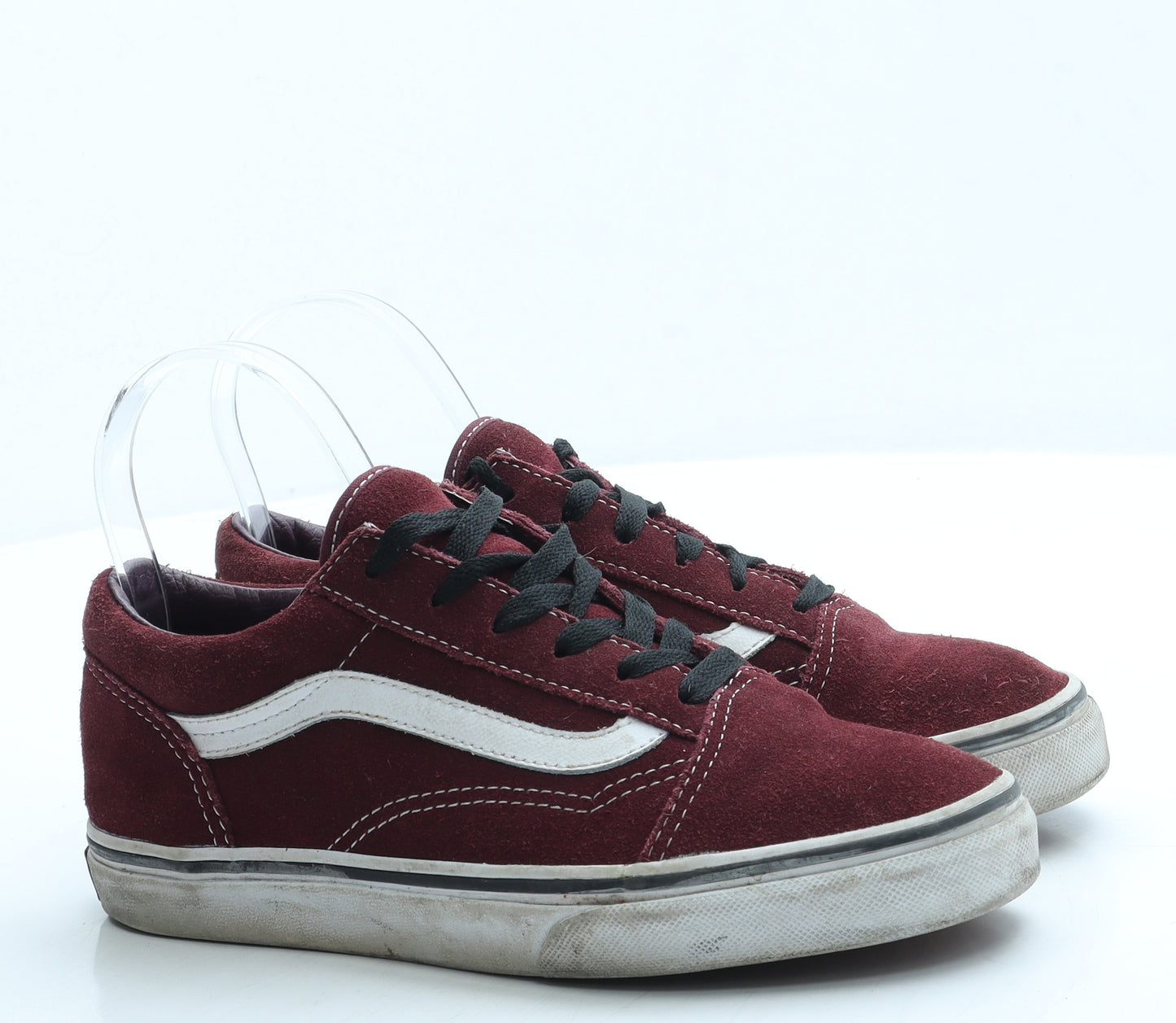 VANS Boys Red Fabric Trainer UK 4 36.5