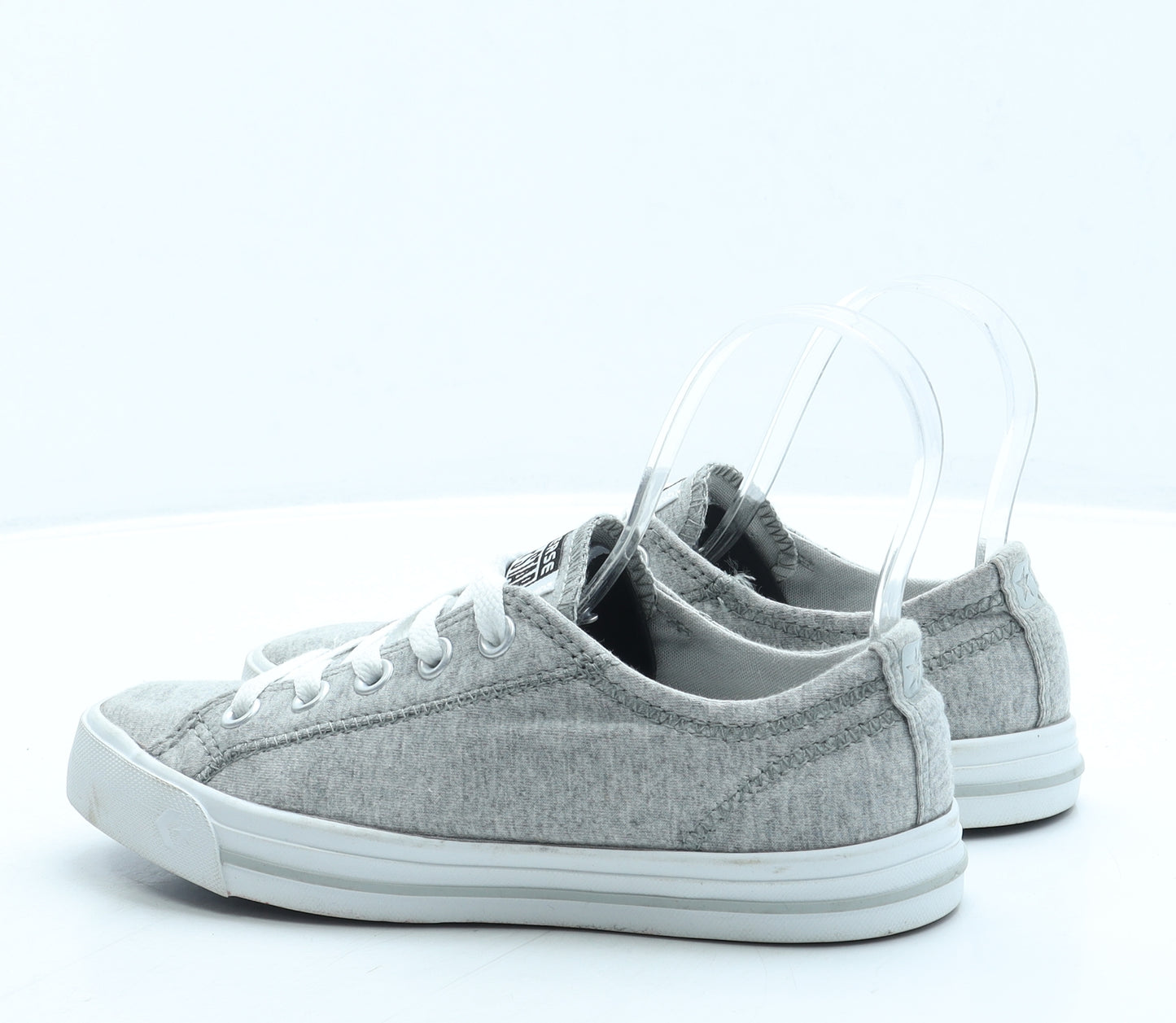 Converse Womens Grey Polyester Trainer UK 3.5 36