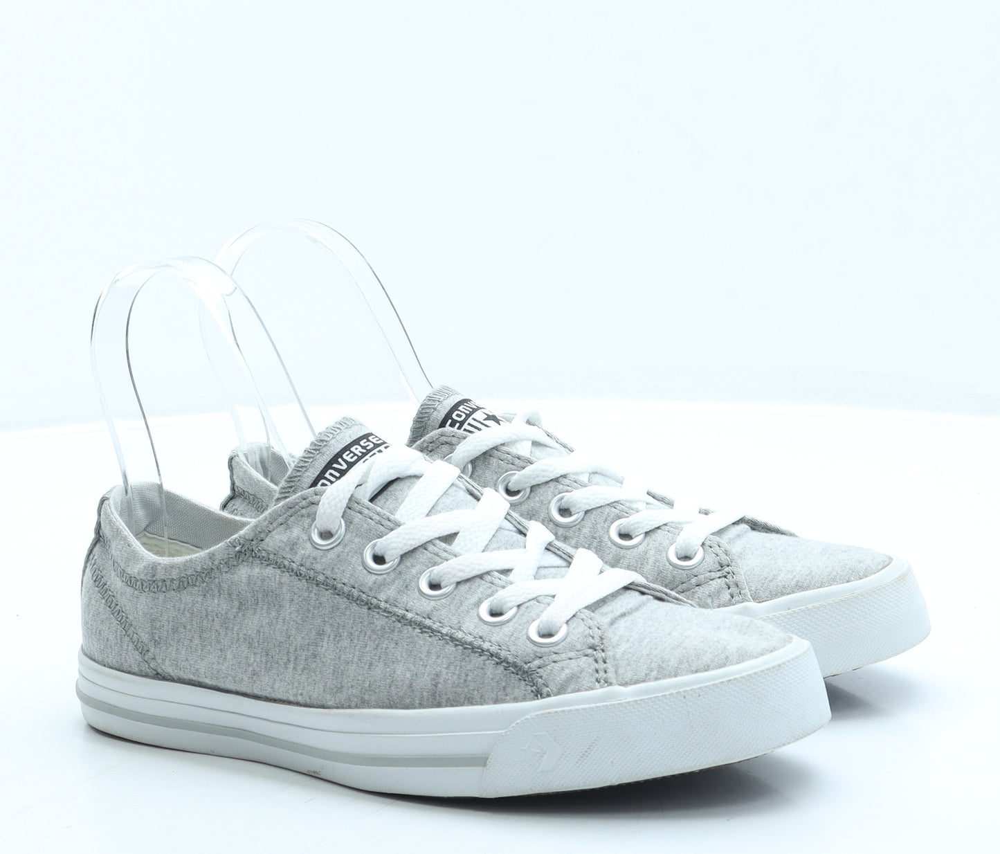 Converse Womens Grey Polyester Trainer UK 3.5 36