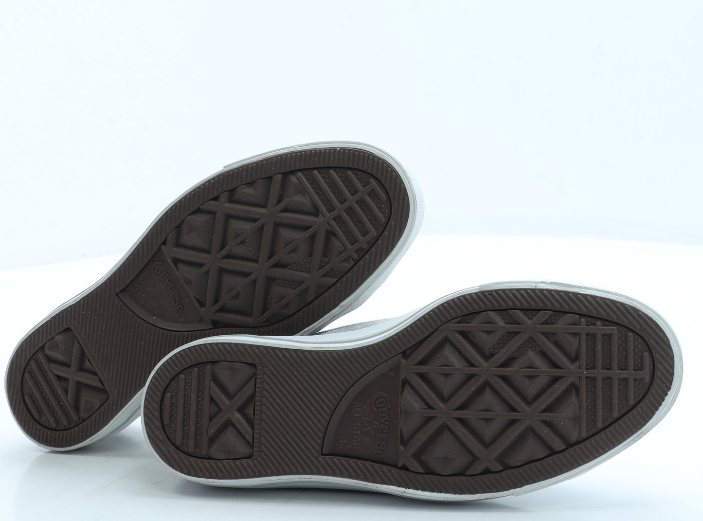 Converse Womens Grey Polyester Trainer UK 3.5 36