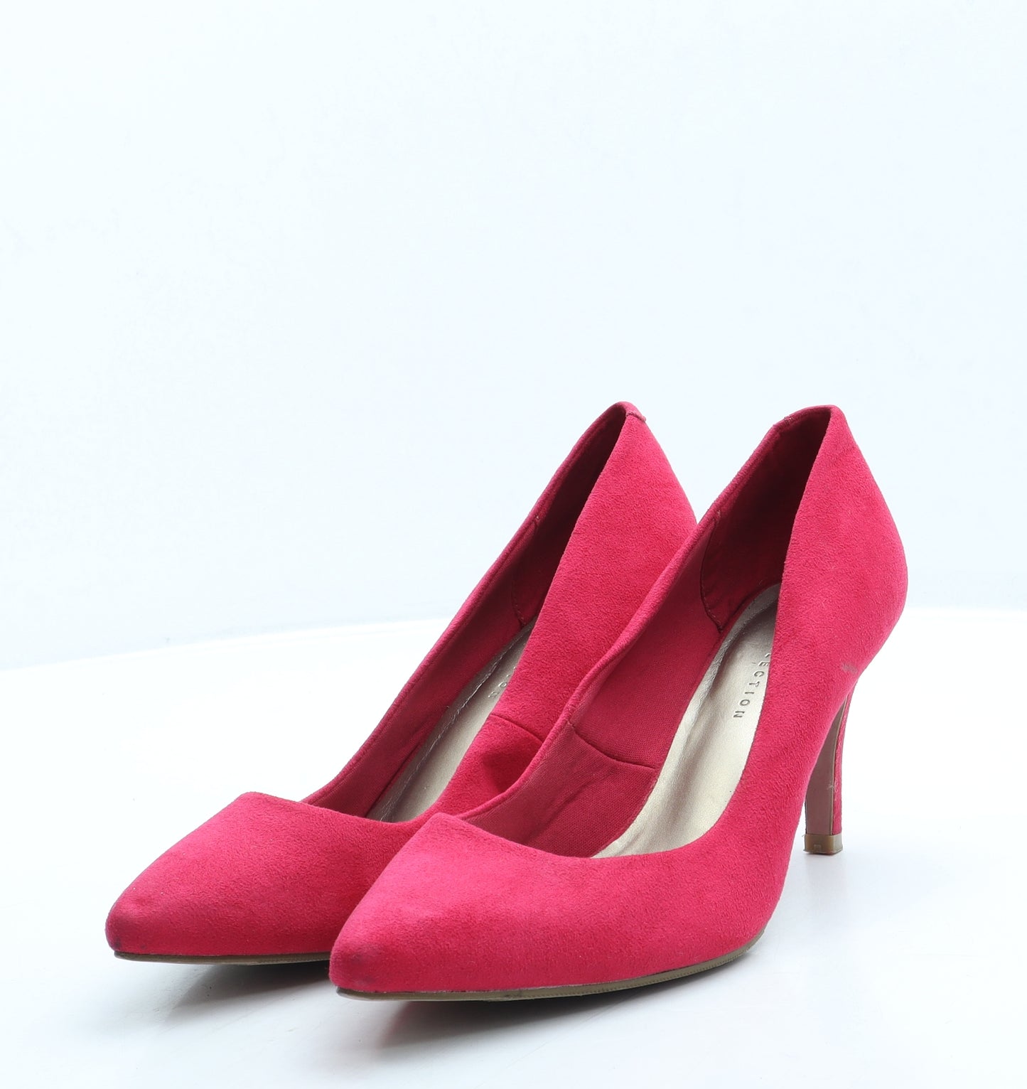 Marks and Spencer Womens Pink Suede Court Heel UK 8