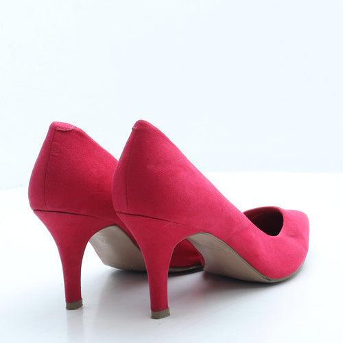 Marks and Spencer Womens Pink Suede Court Heel UK 8