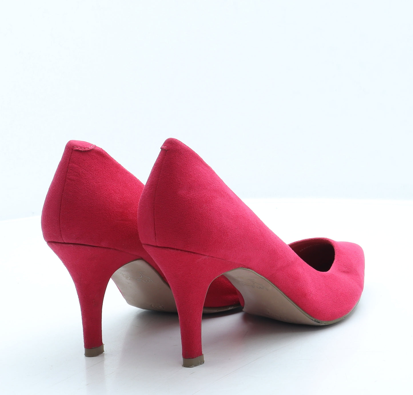Marks and Spencer Womens Pink Suede Court Heel UK 8