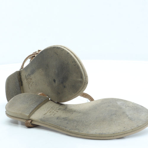 New Look Womens Beige Leather Slingback Flat UK 6 39