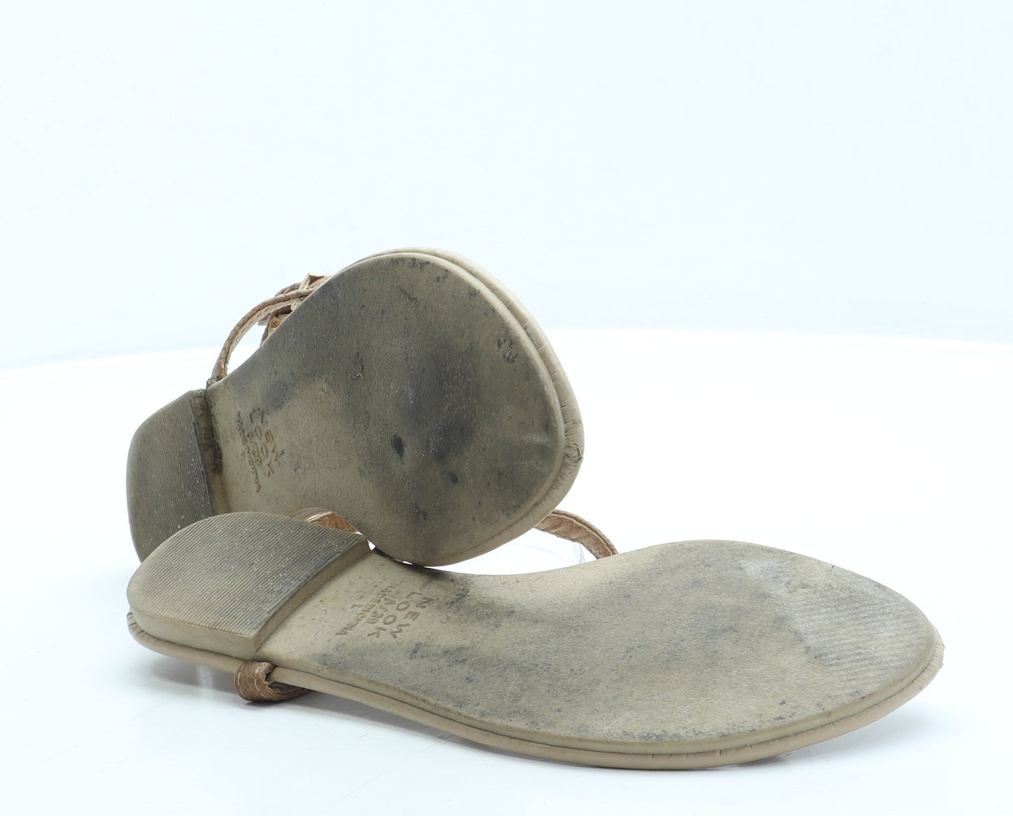 New Look Womens Beige Leather Slingback Flat UK 6 39