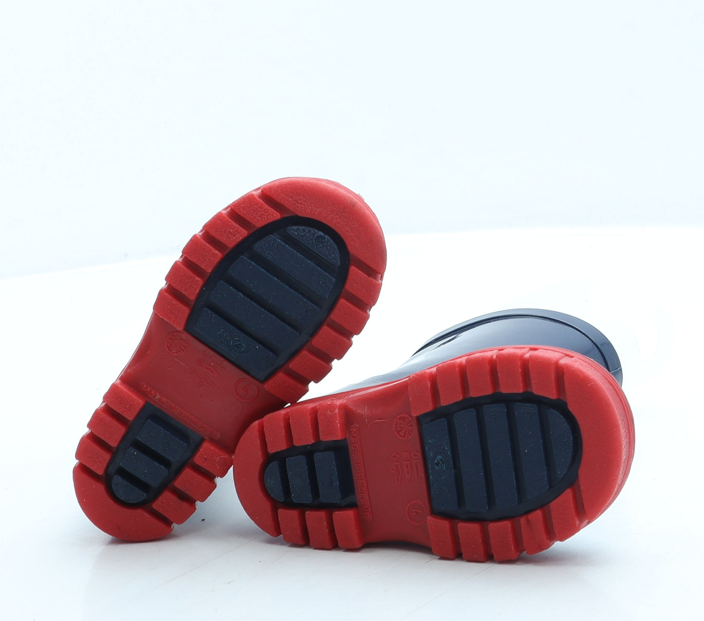 Preworn Boys Blue Rubber Wellies Boot UK 4 - Forklift Truck