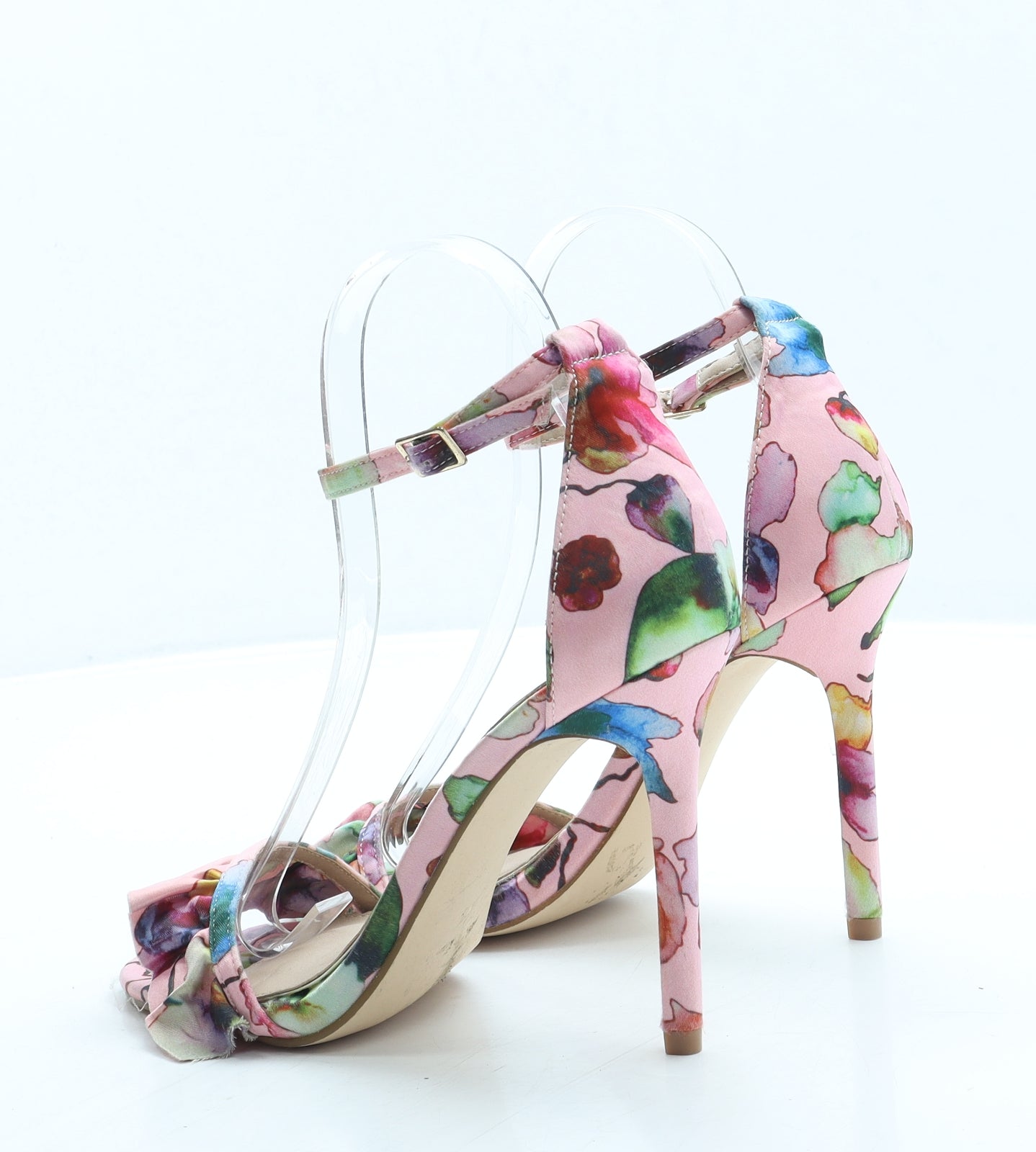 River Island Womens Pink Polyester Strappy Heel UK 4 37