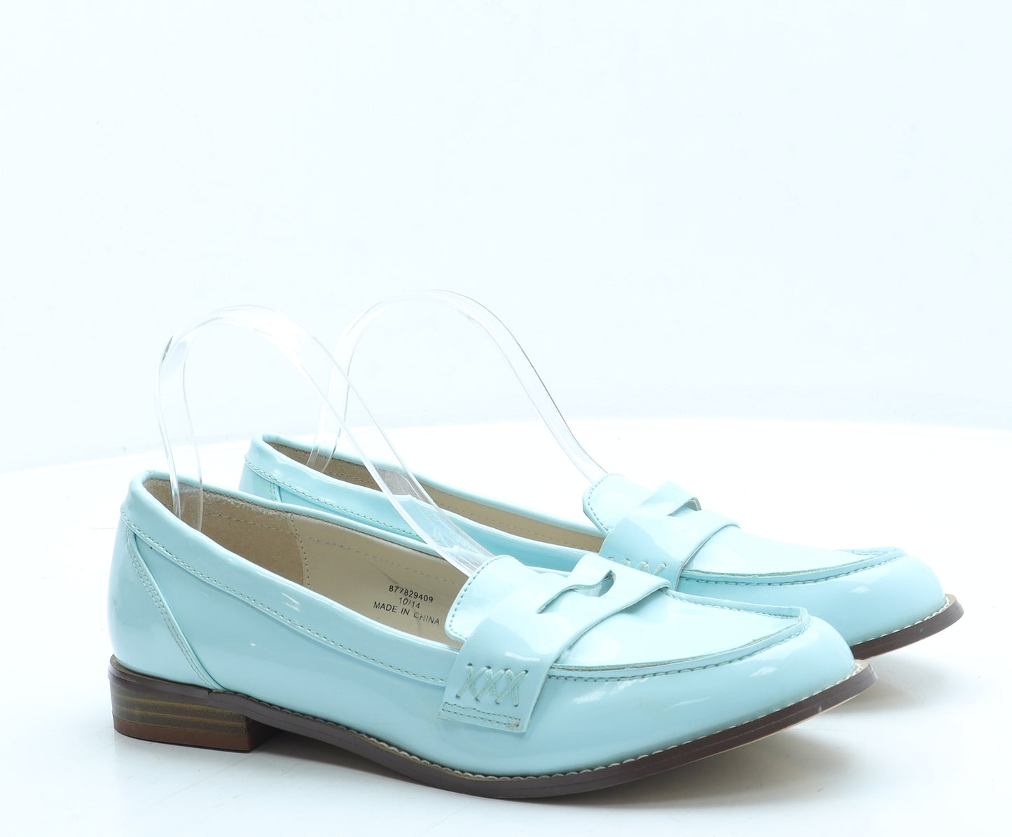 Redherring Womens Blue Leather Loafer Flat UK 7 40