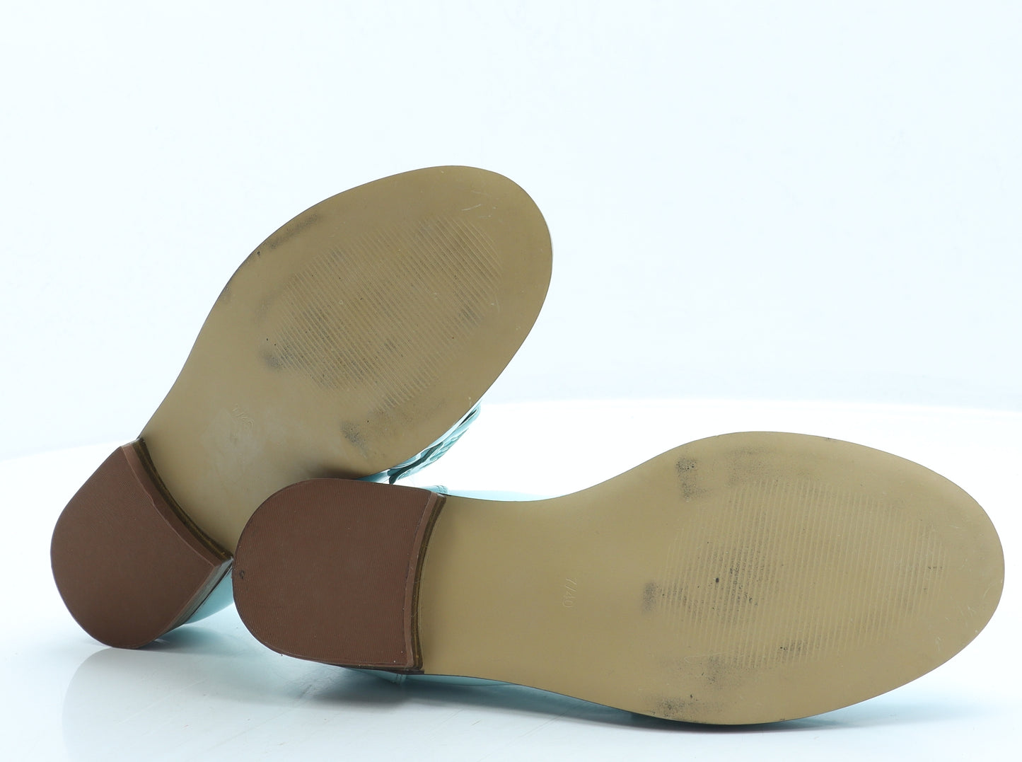 Redherring Womens Blue Leather Loafer Flat UK 7 40