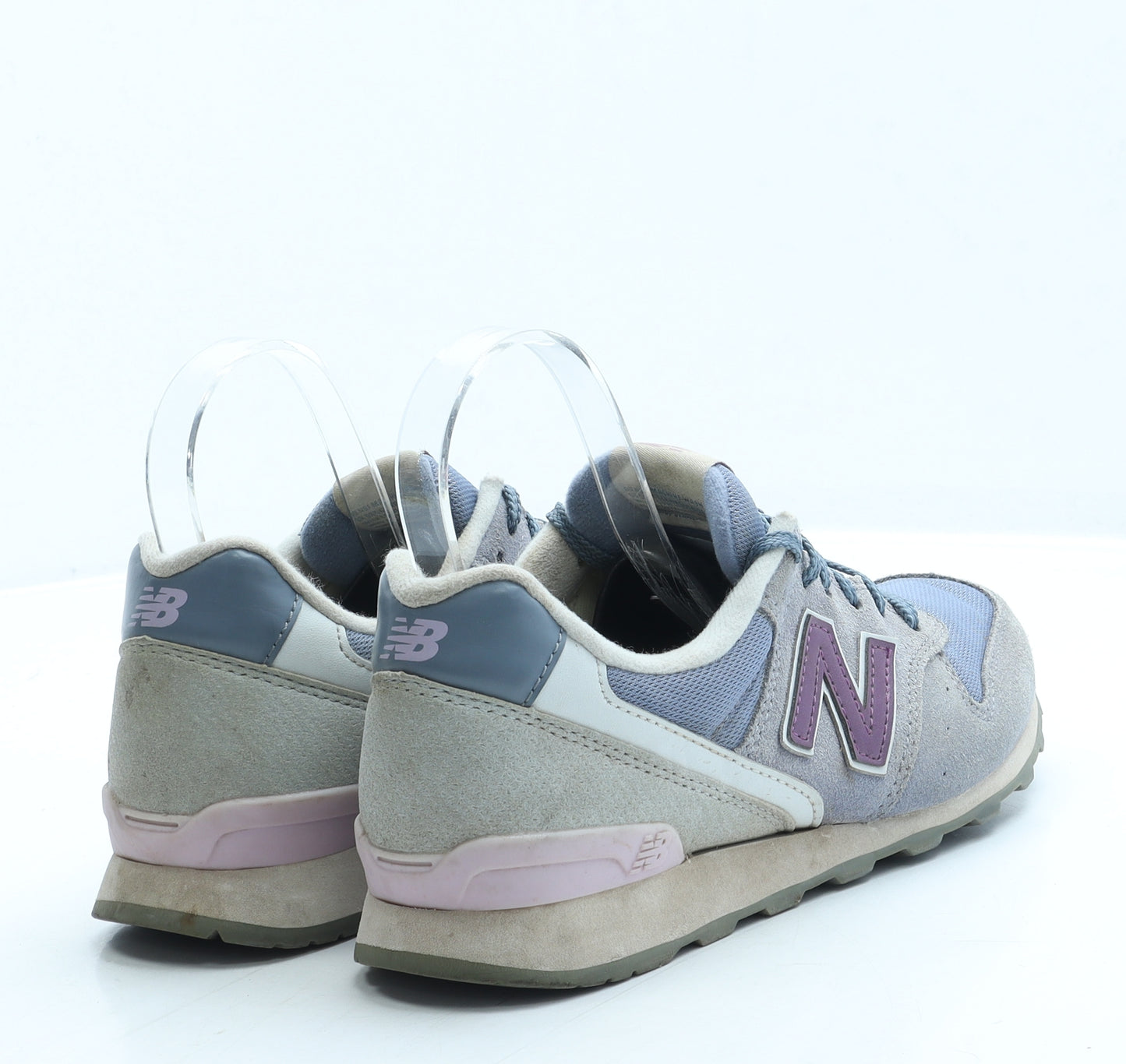 New Balance Womens Grey Colourblock Polyester Trainer UK 6 39