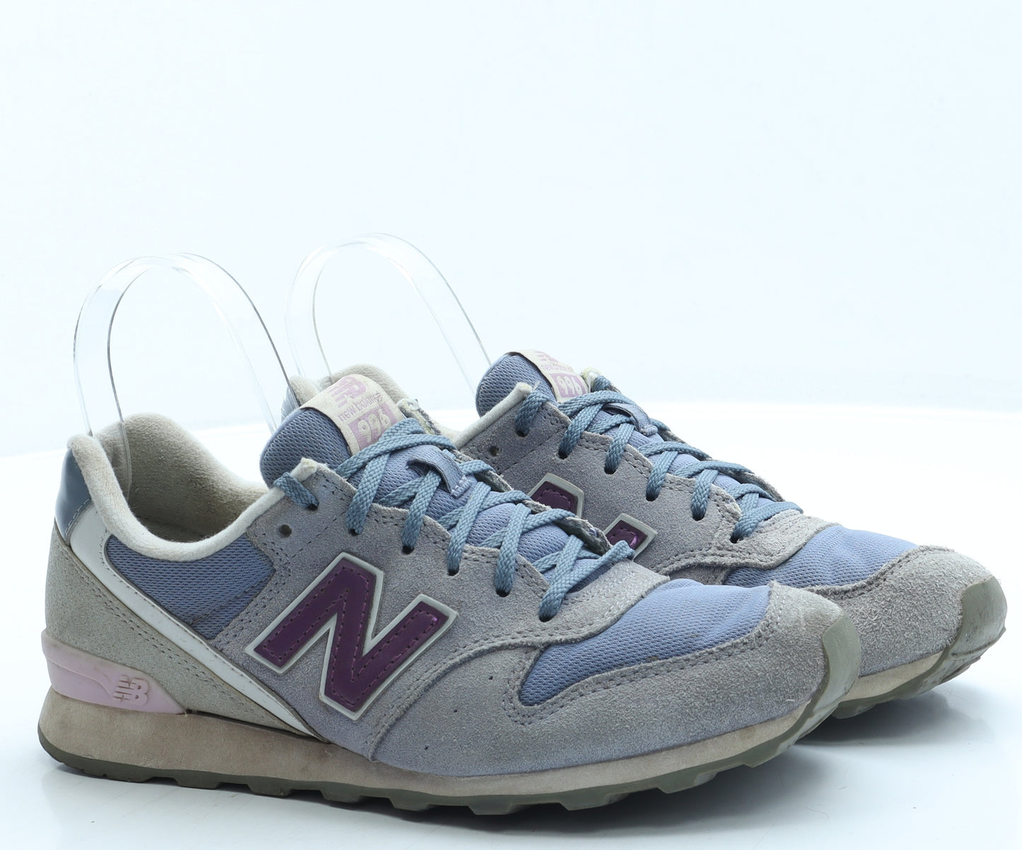 New Balance Womens Grey Colourblock Polyester Trainer UK 6 39