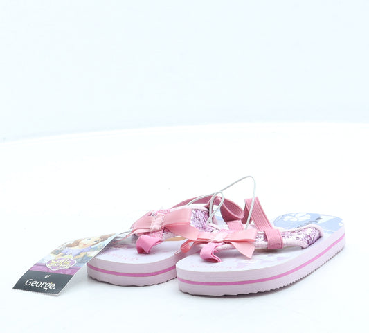 George Girls Purple Polyester Slingback Sandal UK 4 21 - Princess Sofia
