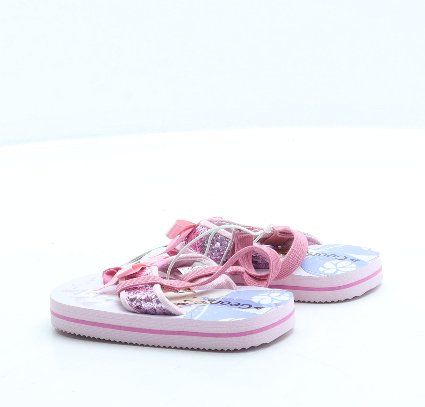 George Girls Purple Polyester Slingback Sandal UK 4 21 - Princess Sofia