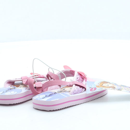 George Girls Purple Polyester Slingback Sandal UK 4 21 - Princess Sofia