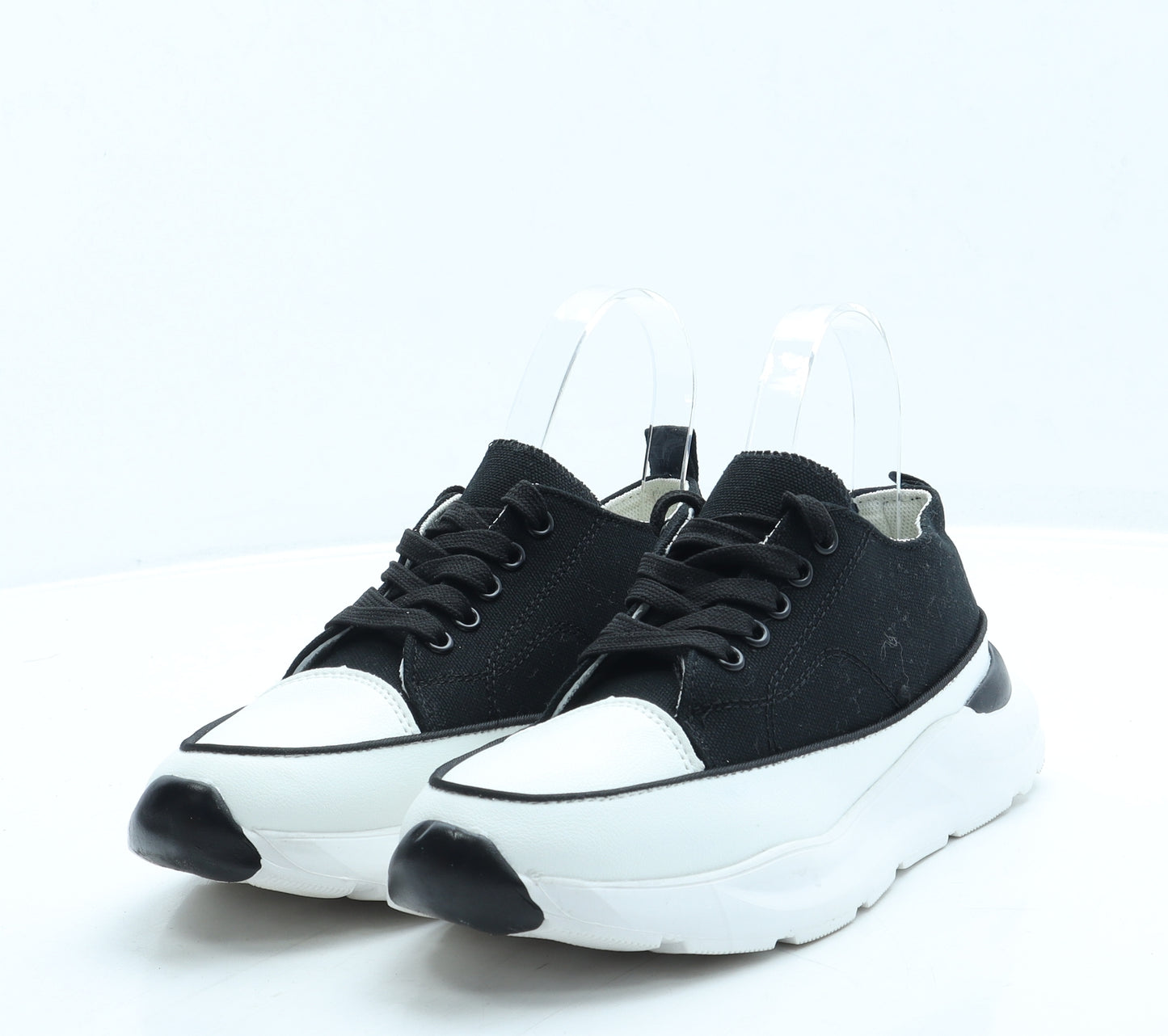 SheIn Girls Black Polyester Trainer UK 2