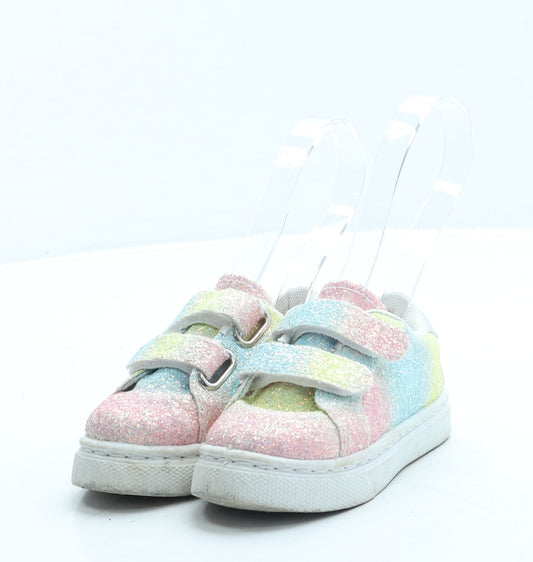 Preworn Girls Pink Polyester Trainer UK 5 22