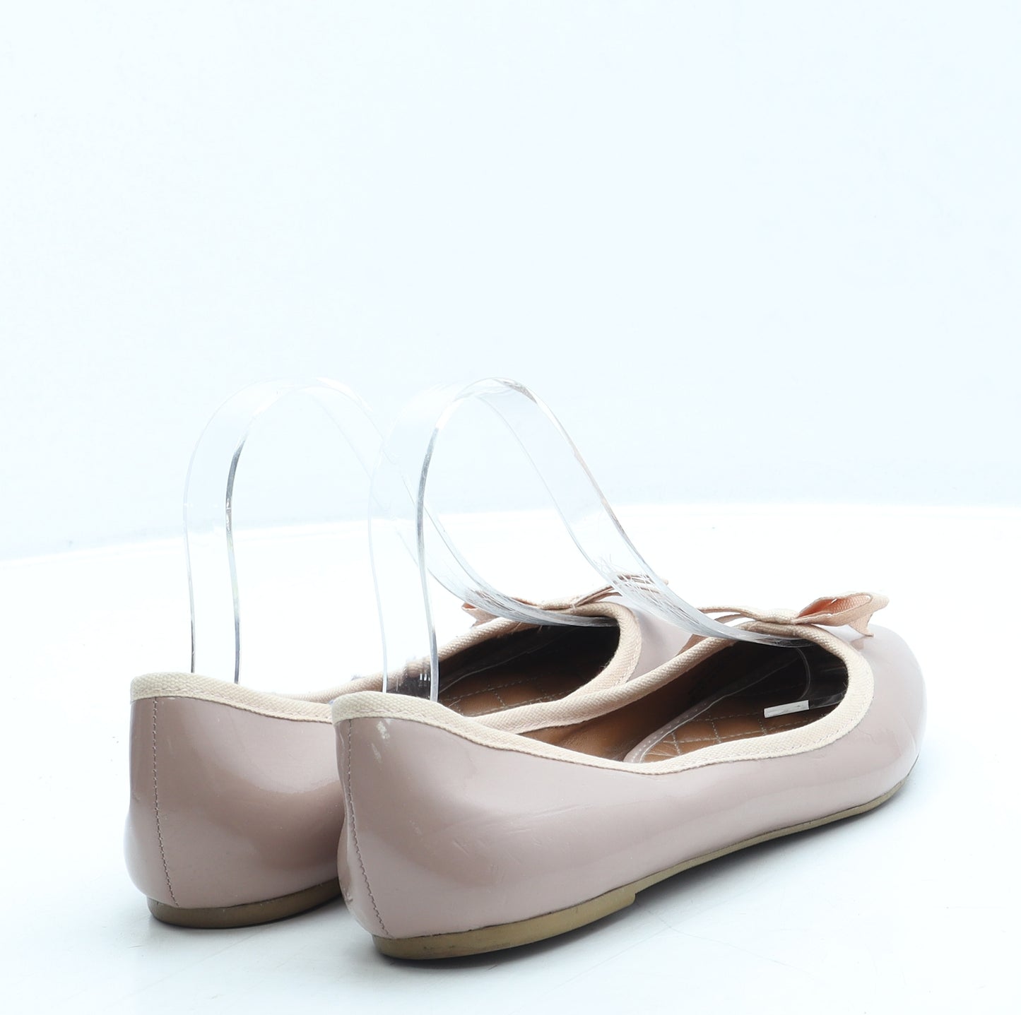 Zara Womens Pink Leather Ballet Flat UK 5 38