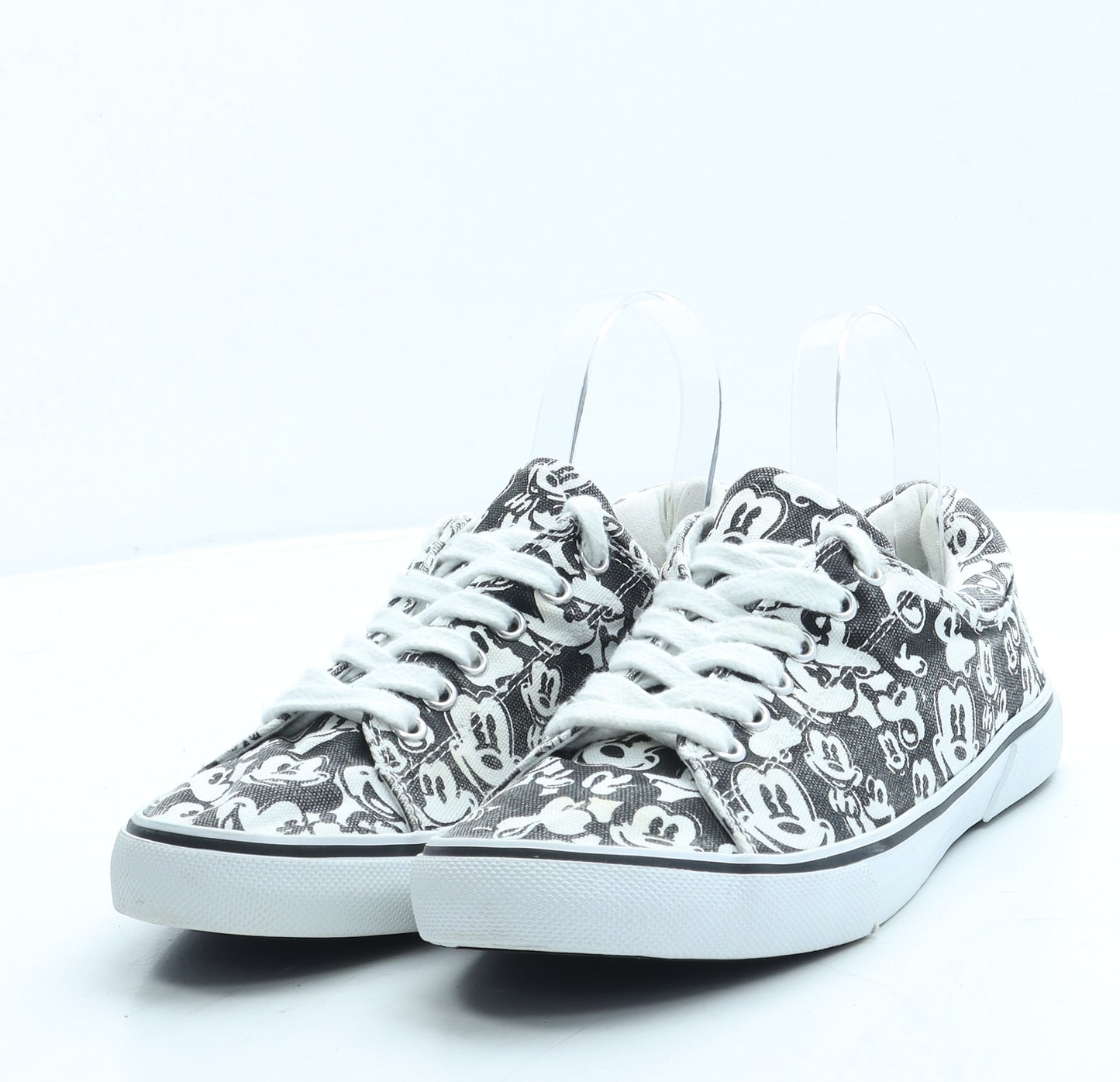 Preworn Womens Black Geometric Polyester Trainer UK 8 - Mickey Mouse