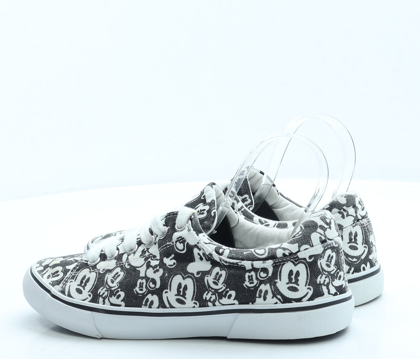 Preworn Womens Black Geometric Polyester Trainer UK 8 - Mickey Mouse