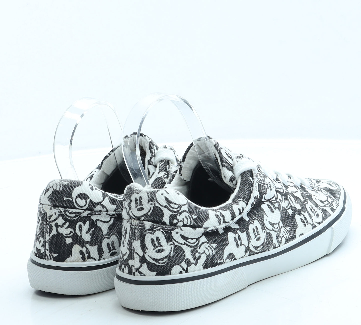 Preworn Womens Black Geometric Polyester Trainer UK 8 - Mickey Mouse