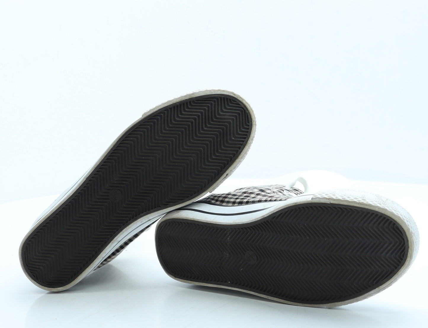 Primark Womens Brown Plaid Fabric Trainer UK 6 39