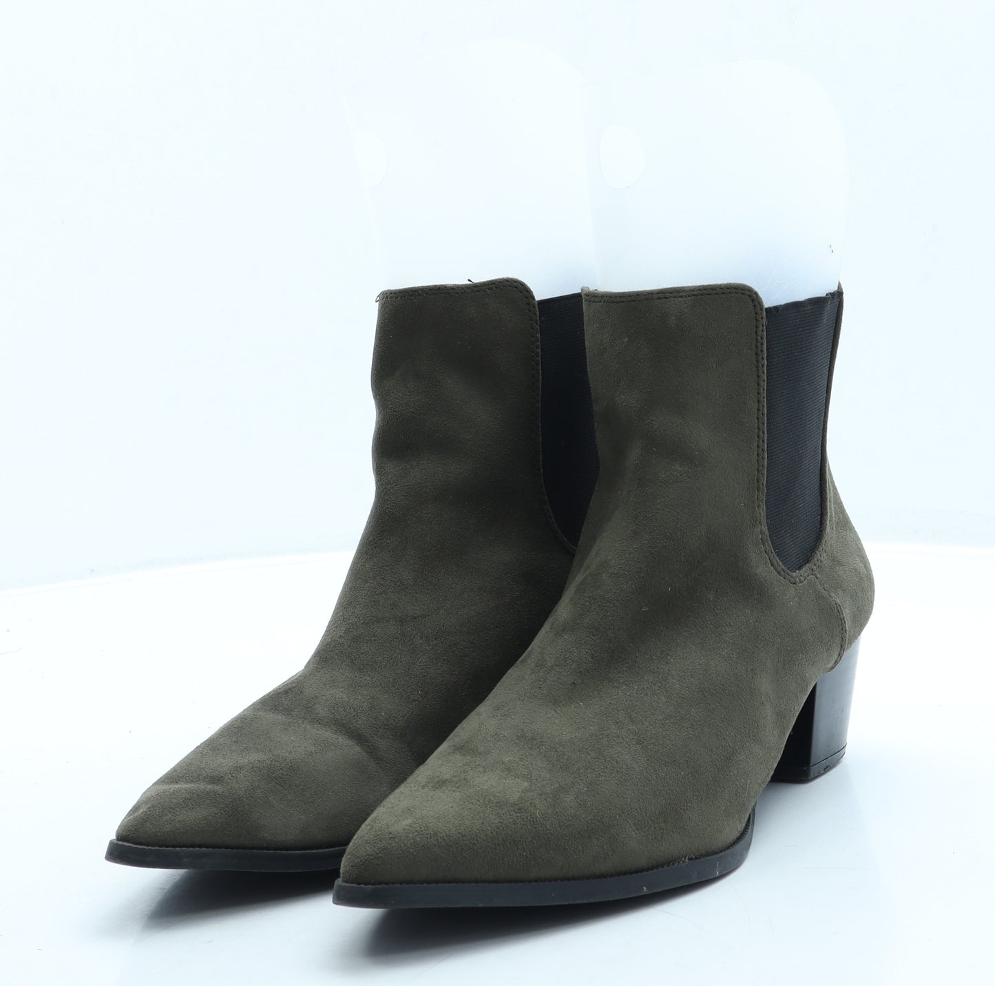 Dorothy Perkins Womens Green Suede Chelsea Boot UK 6
