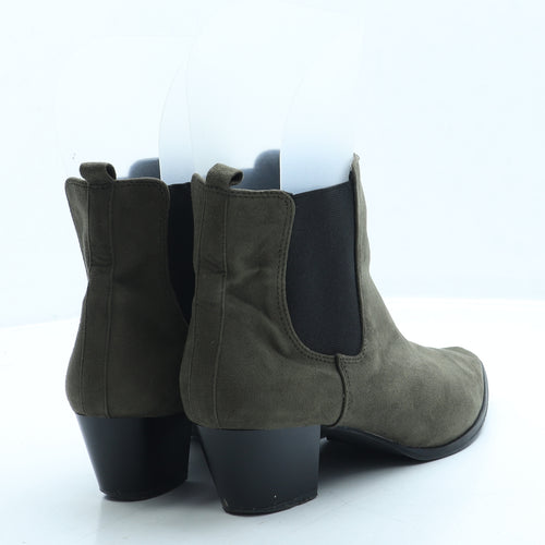 Dorothy Perkins Womens Green Suede Chelsea Boot UK 6