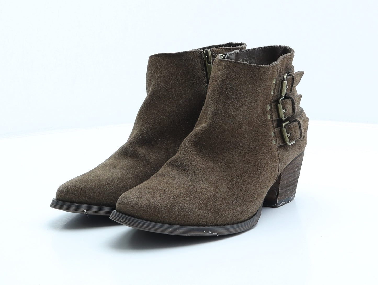 Moda in Pelle Womens Brown Leather Bootie Boot UK 5.5 39