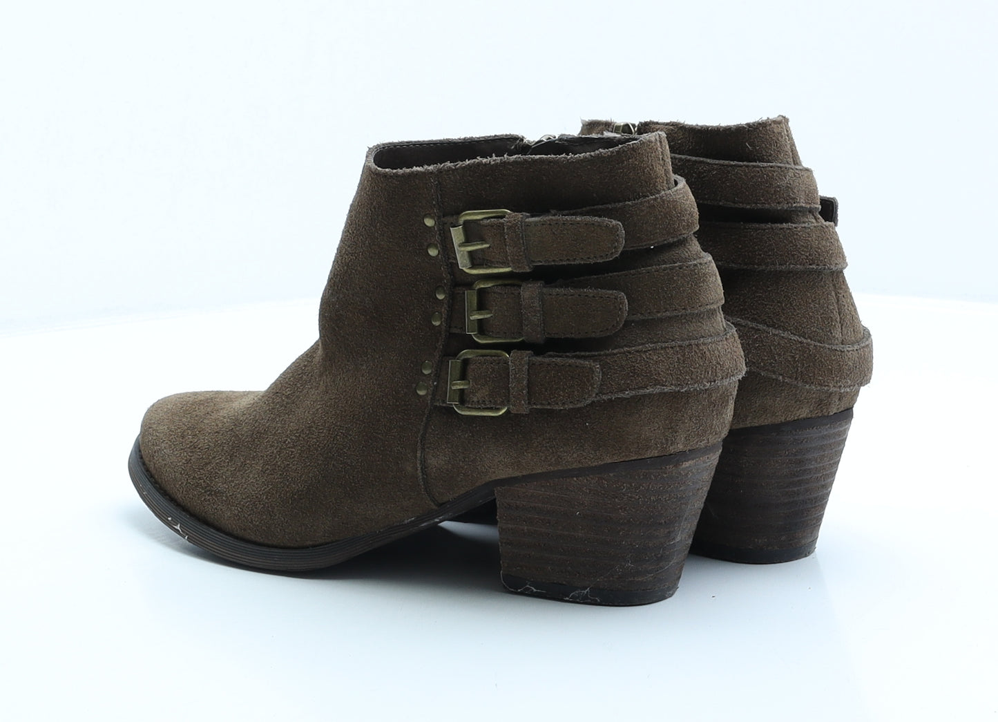 Moda in Pelle Womens Brown Leather Bootie Boot UK 5.5 39