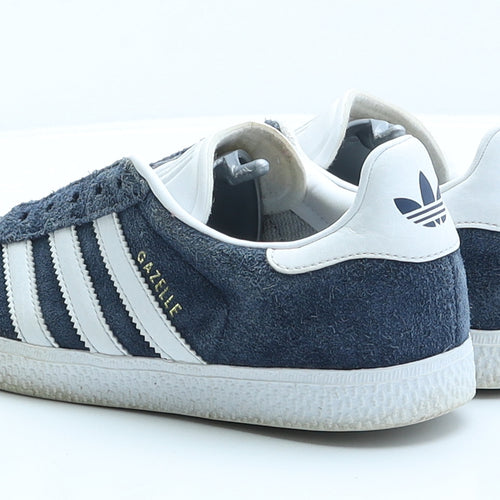 adidas Womens Blue Striped Suede Trainer UK 3 US 3.5 - Gazelle