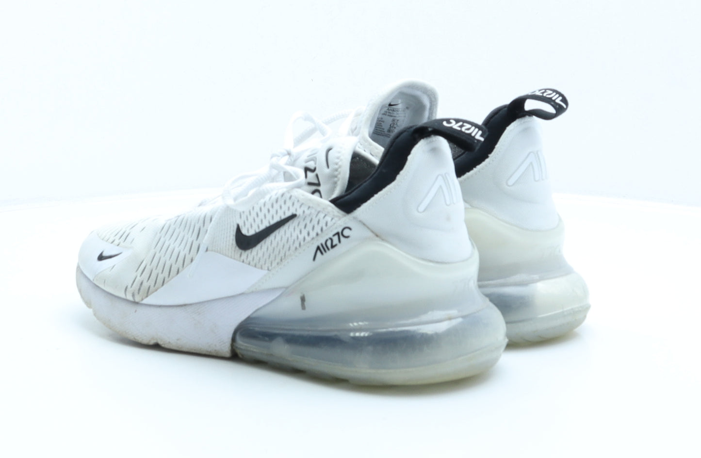 Nike Mens White Geometric Polyester Trainer UK 8.5 43 US 9.5 - Air Max 27C